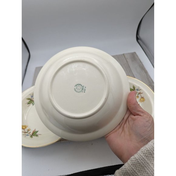 Vintage Set Taylor Smith Taylor Soup Cereal Bowl 7 3/4" Yellow Buttercups TST237 - Picture 7 of 8
